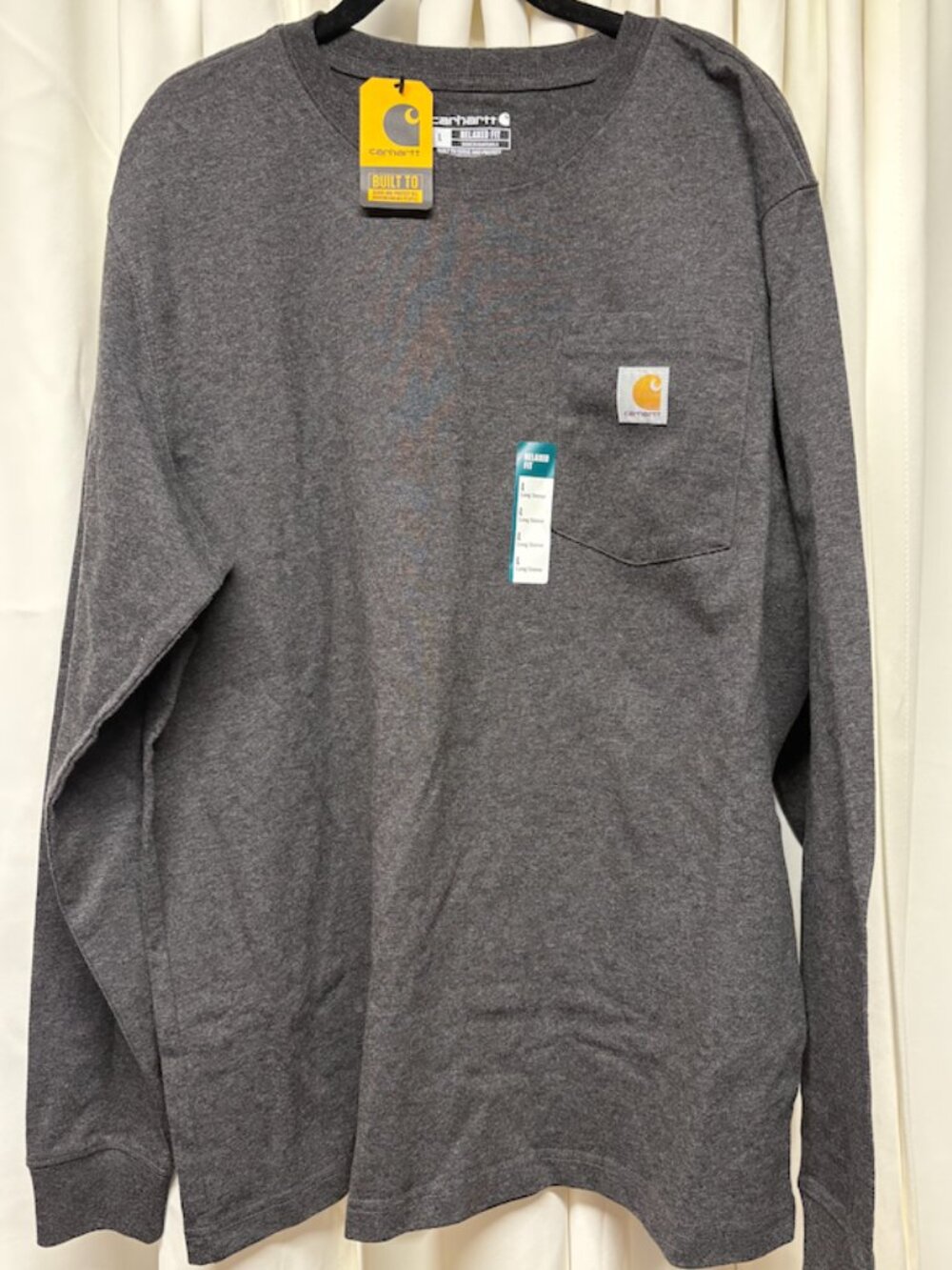 NWT | Carhartt Men's Loose Fit Heavyweight Long Sleeve Pocket Tee